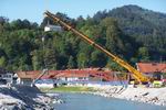 Bau der neuen Loisachbrcke