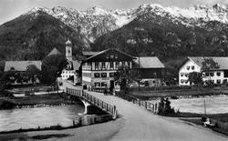 Fotomontage alte Postkarte Brückenwirt