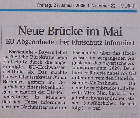 Neue Brücke im Mai